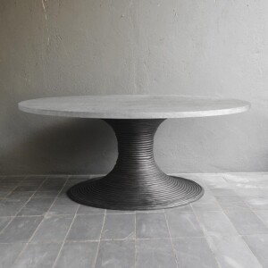 Cast Aluminum Base with Concrete Top – Natural Concrete Top