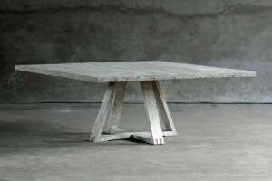 Reclaimed Elm Plank Table - X Base