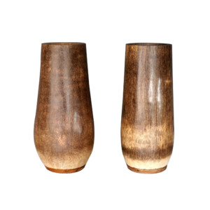 Palm Vase with Light Natural Finish