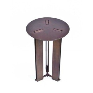 Enzo occasional - steel w/ golden brown patina