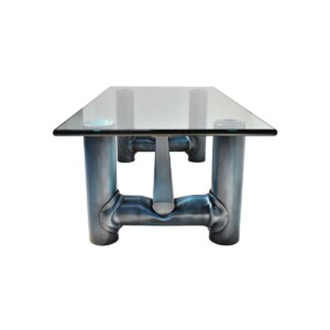 Meld Coffee Table – steel with blue patina