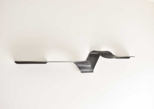 Strip Shelf – blackened steel with polished edge