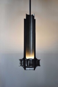 Totem Pendant Light – stainless with a dark silver patina