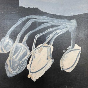 Group of raindrops connected together