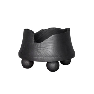 Runda Teak Bowl - Charcoal Finish