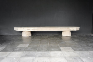 Teak Lesung Bench in Weathered Finish