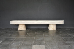 Teak Lesung Bench in Weathered Finish
