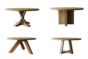 60 Inch Dia Reclaimed Teak Top and Base Options