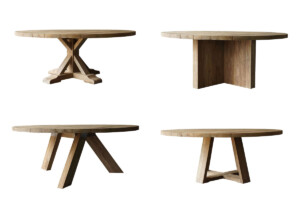 72 Inch Dia Reclaimed Teak Top and Base Options