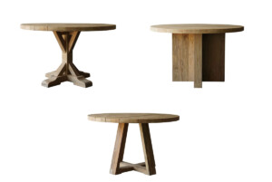 48 Inch Dia Reclaimed Teak Top and Base Options
