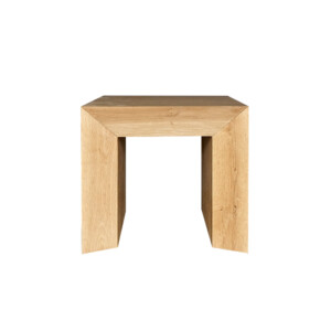 White Oak Sculptural Side Table